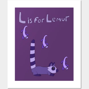 L is for Lemur Posters and Art